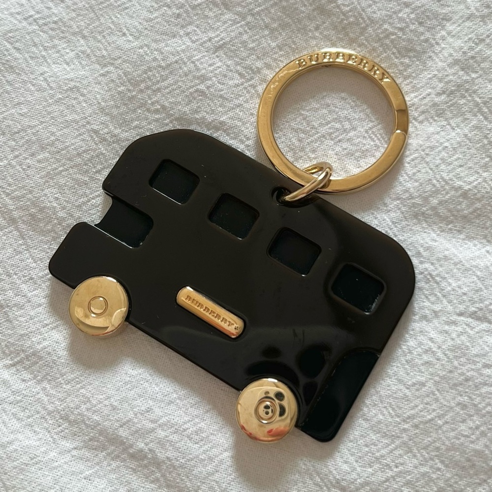 Burberry Black and Gold Charm Keyring